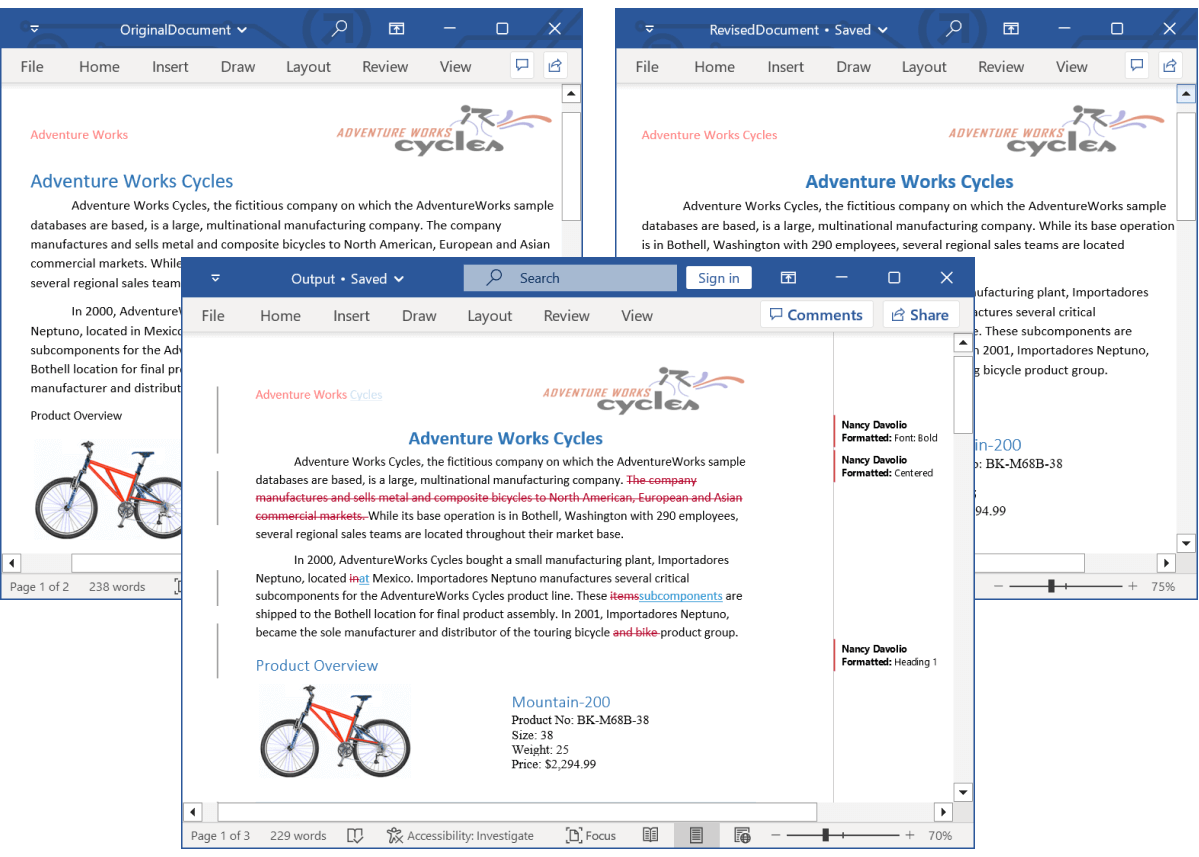 Comparing Word documents using Java Word Library