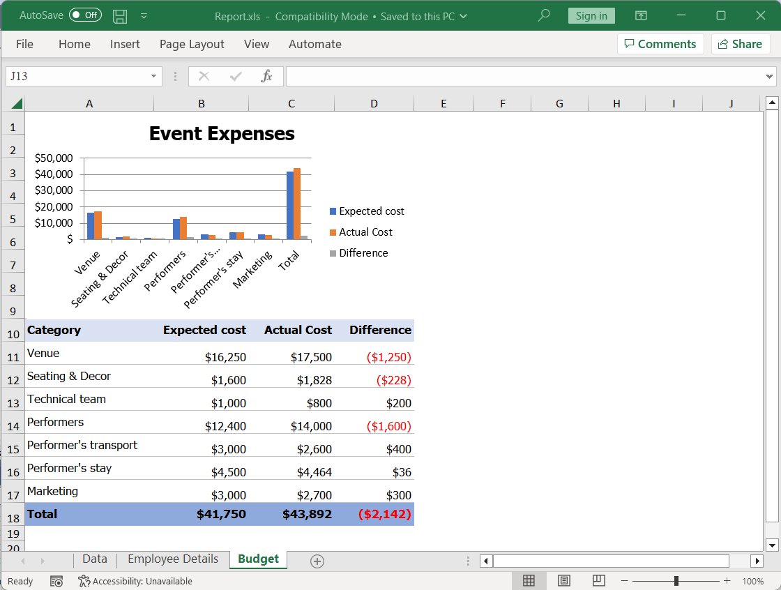 Input Excel document