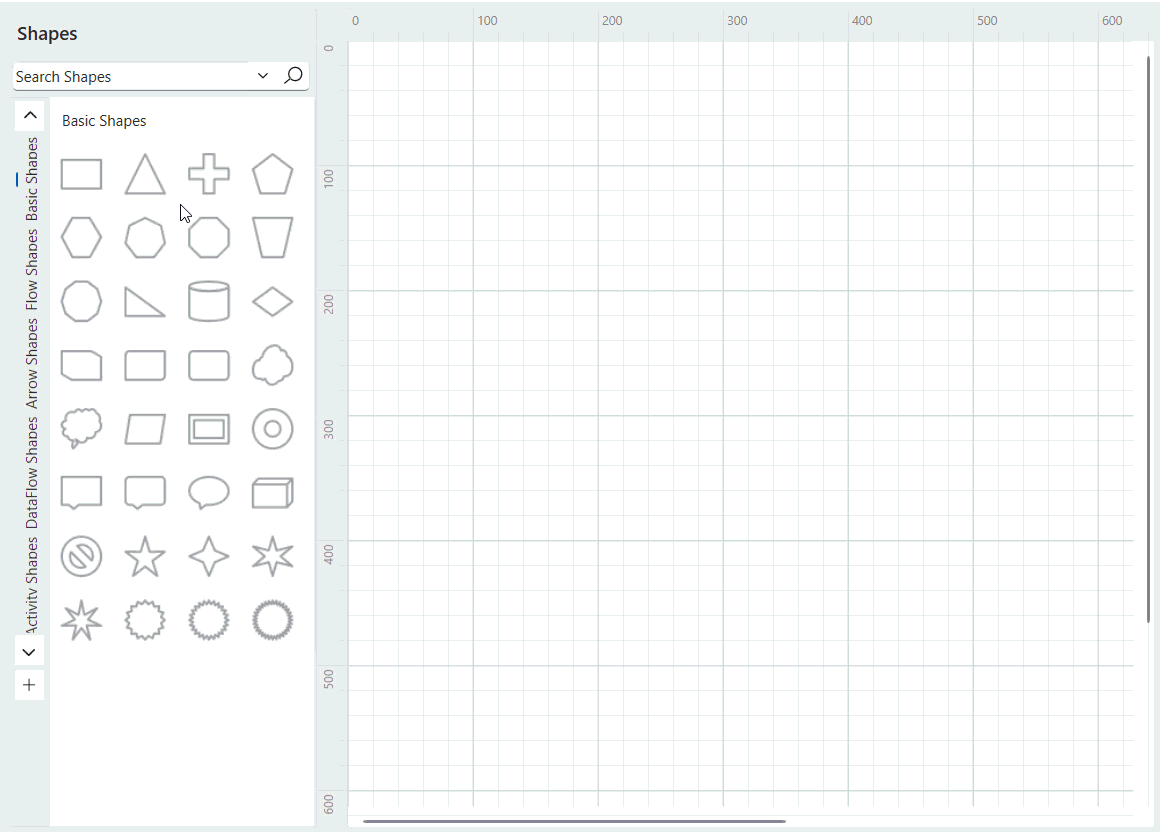 Stencil header tab layout in WPF Diagram library