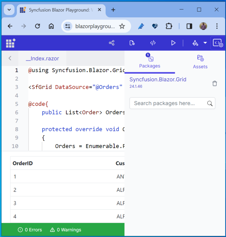 Explore the Possibilities of the Blazor Playground App | Syncfusion Blogs