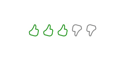 Thumb-type rating in the WinUI Rating control