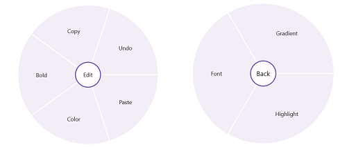 Customizing the center button in the .NET MAUI Radial Menu control