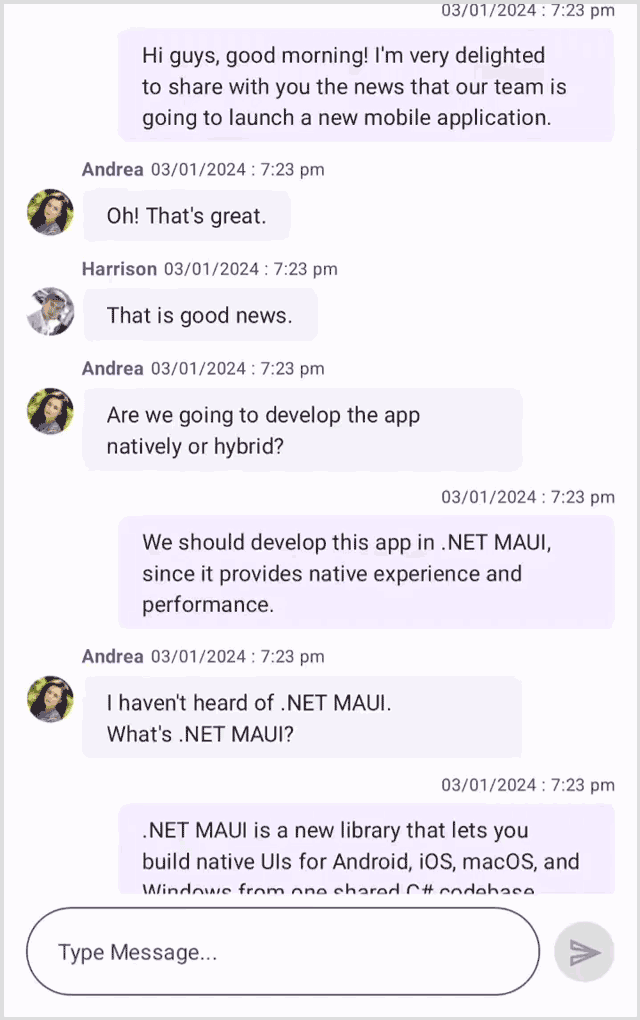 Load more feature in the .NET MAUI Chat control