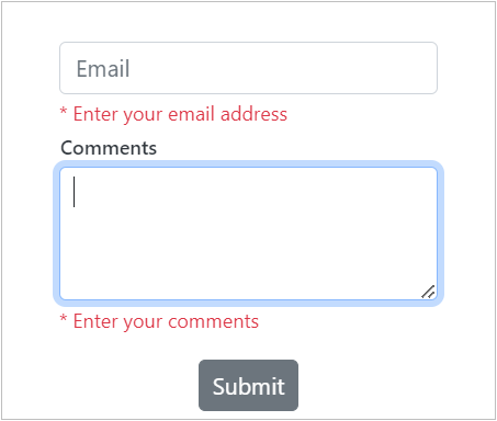 Integrating TextArea component in Forms