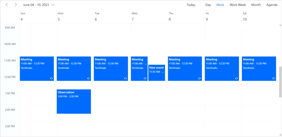 Loading appointments on demand in Blazor Scheduler using Entity Framework Core