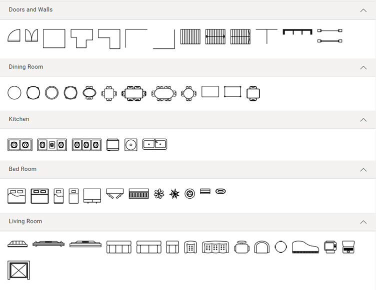 Creating a gallery of reusable floor planner shapes using the Blazor Diagram Library