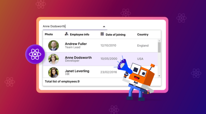 How to Create an Employee Directory with the React MultiColumn ComboBox [Webinar Show Notes]