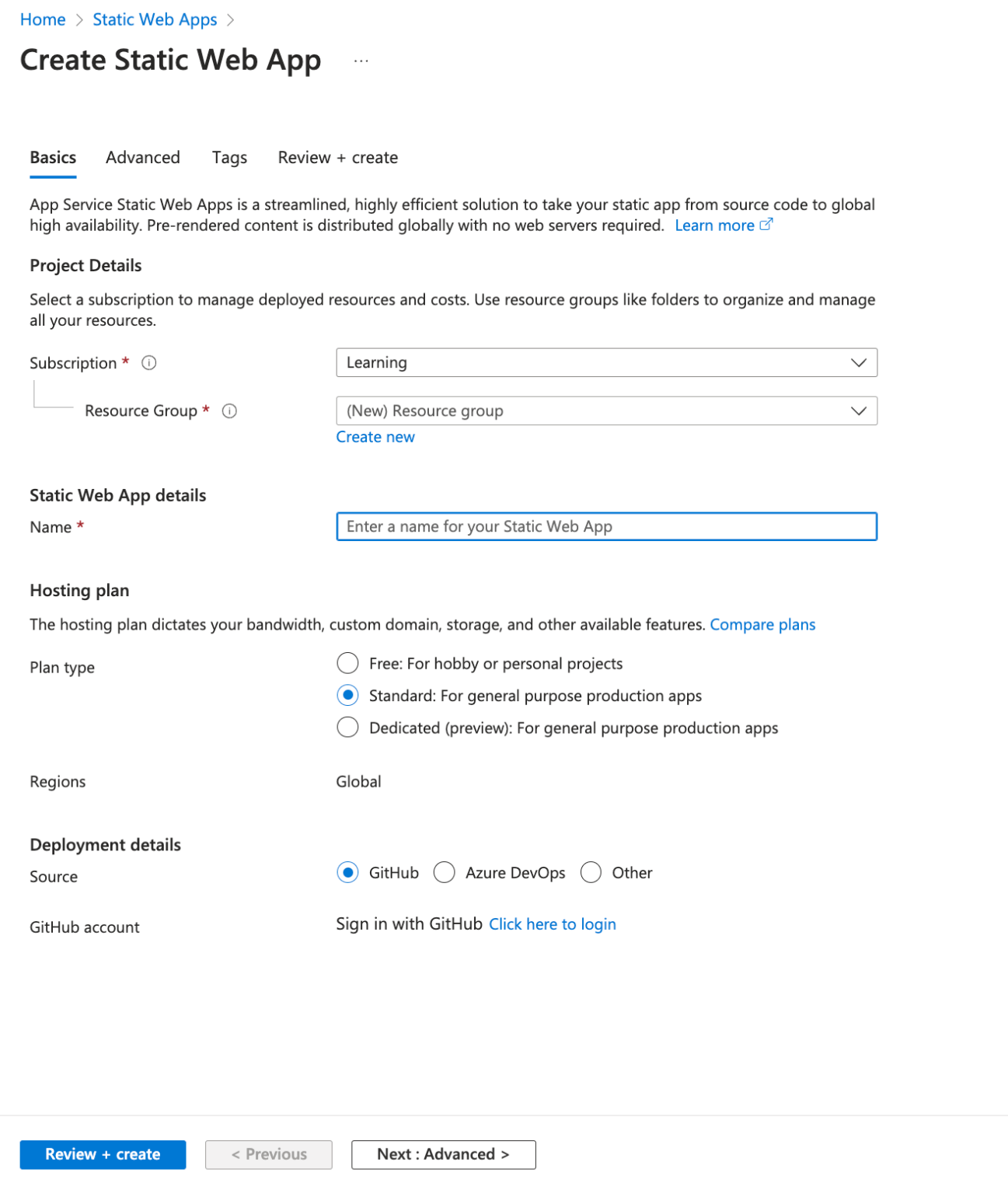 How to Deploy React App on Azure Static Web Apps