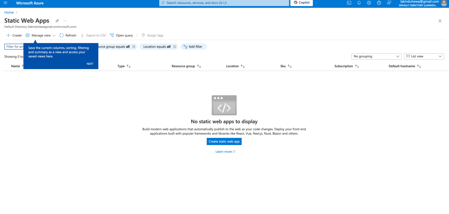 How to Deploy React App on Azure Static Web Apps | Syncfusion Blogs