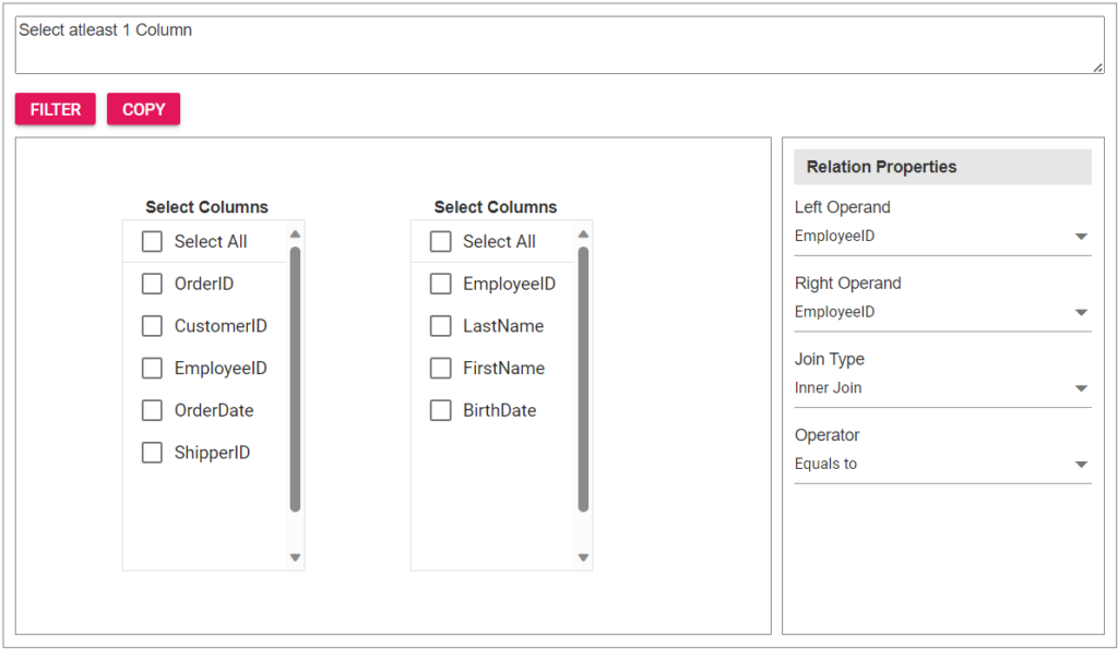 How to Join Two Tables Using JavaScript Query Builder? | Syncfusion Blogs