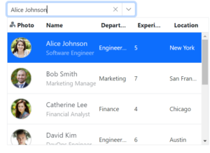Introducing the New Blazor MultiColumn ComboBox Component | Syncfusion ...