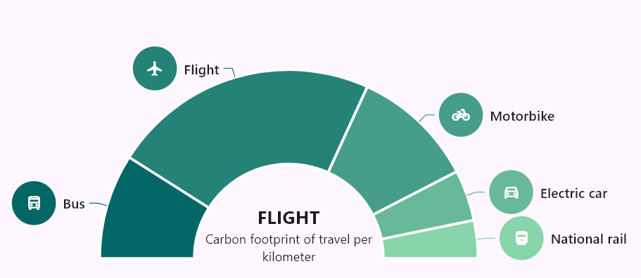 Visualizing vehicle emissions data using Flutter Semi-Doughnut Chart