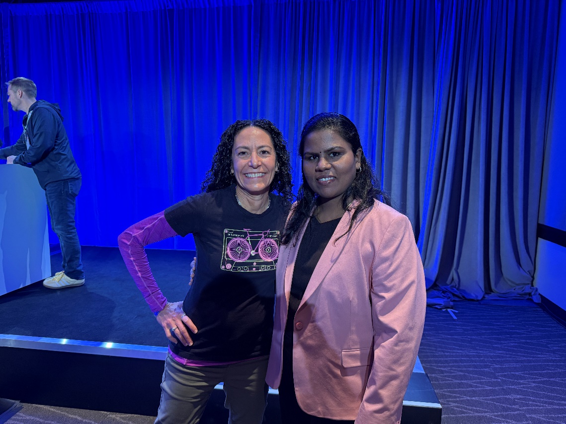 Beth Massi, Uma Maheswari Chandrabose after presentation. Source: Marissa Keller Outten