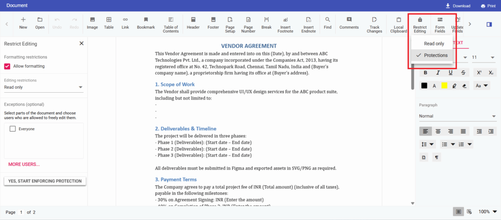 Secure Document Editing with Role-Based Access in React Word Editor ...