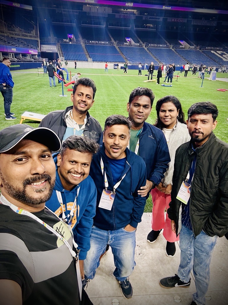 Syncfusion team members at Lumen Field: Source: George Livingston