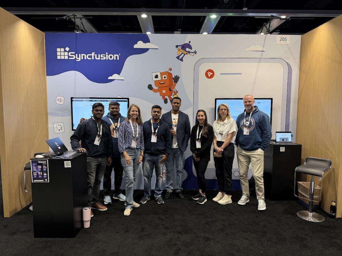 The Syncfusion booth and team at Microsoft Build. Source: Marissa Keller Outten