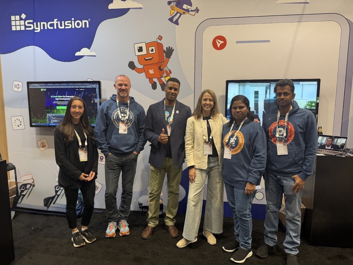 The Syncfusion team at our booth. Source: Marissa Keller Outten