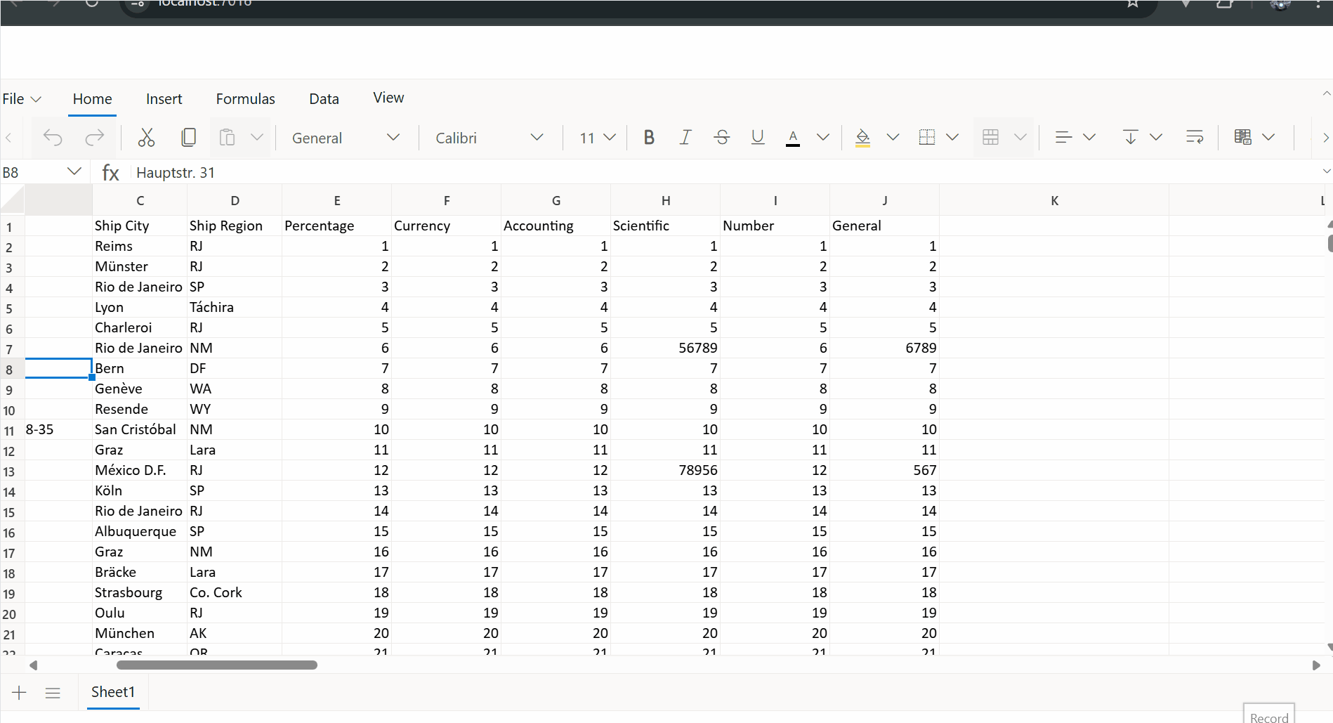 After disabling aggregate calculations