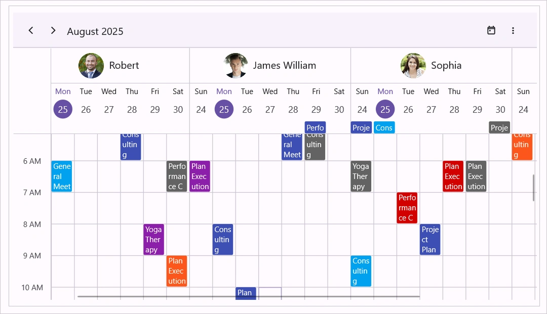 .NET MAUI Scheduler control