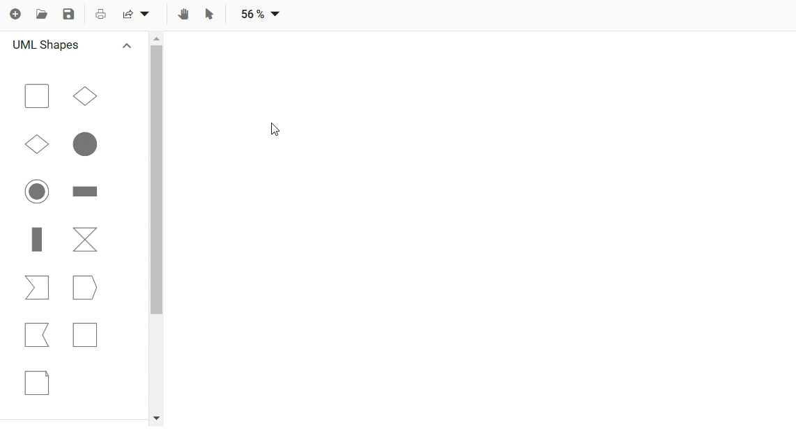 Adding UML activity shapes at runtime using Vue Diagram Library