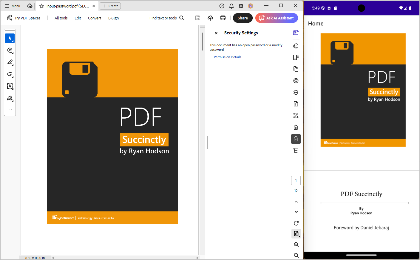 Conversion of password-protected PDF pages into images