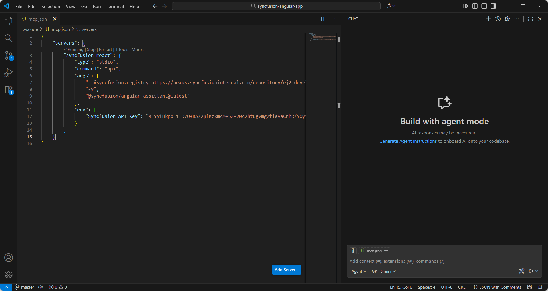 Copilot extension in the Angular app