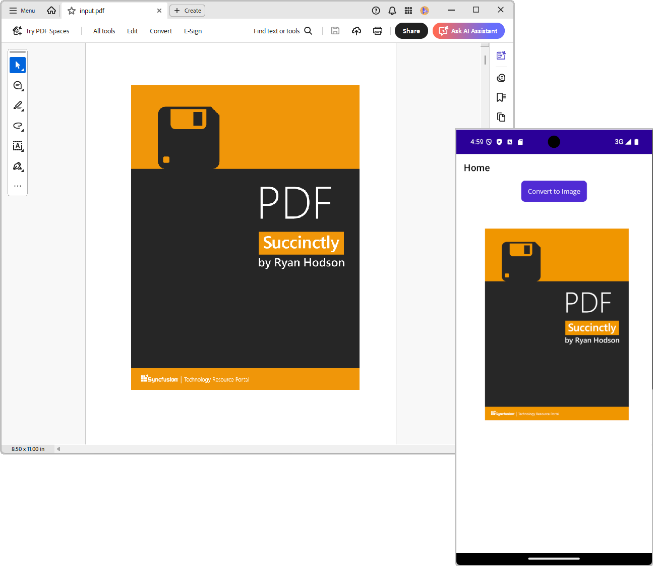 Converted PDF image stream