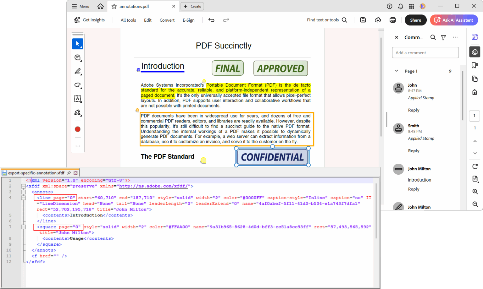 How to Import, Export, and Filter PDF Annotations in C# Using XFDF, FDF ...