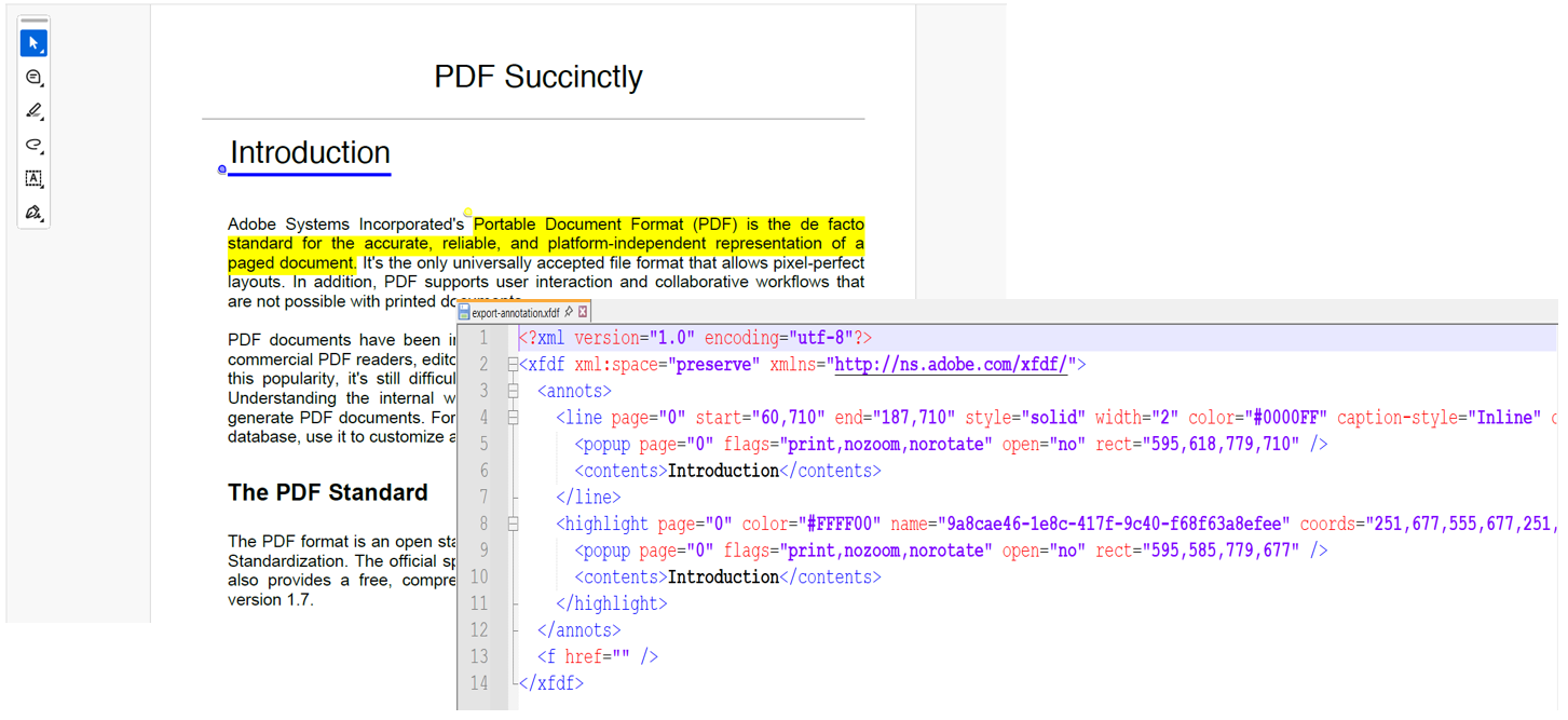 Exporting Annotations to XFDF