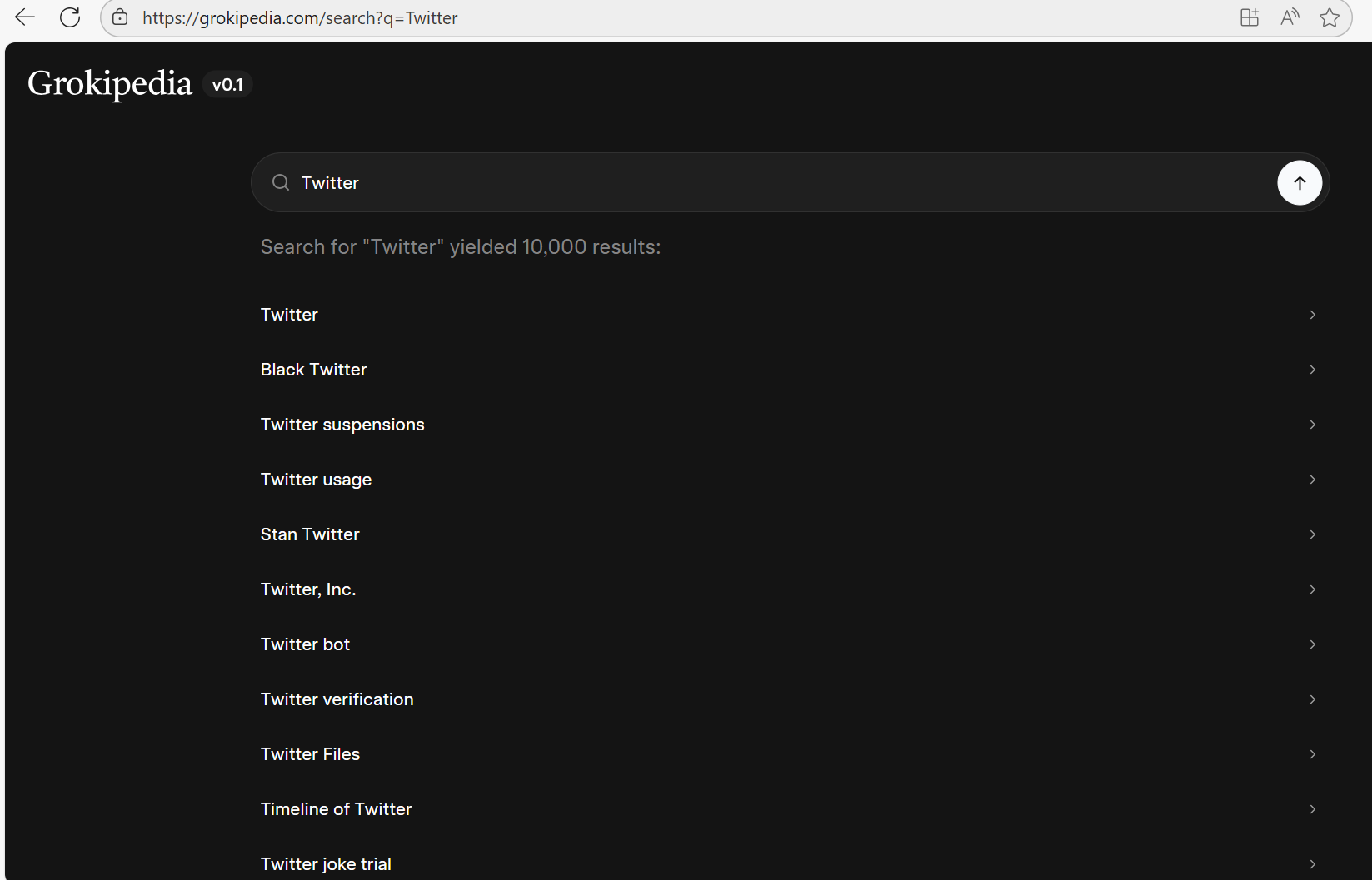 Smart search with rich content in Grokipedia