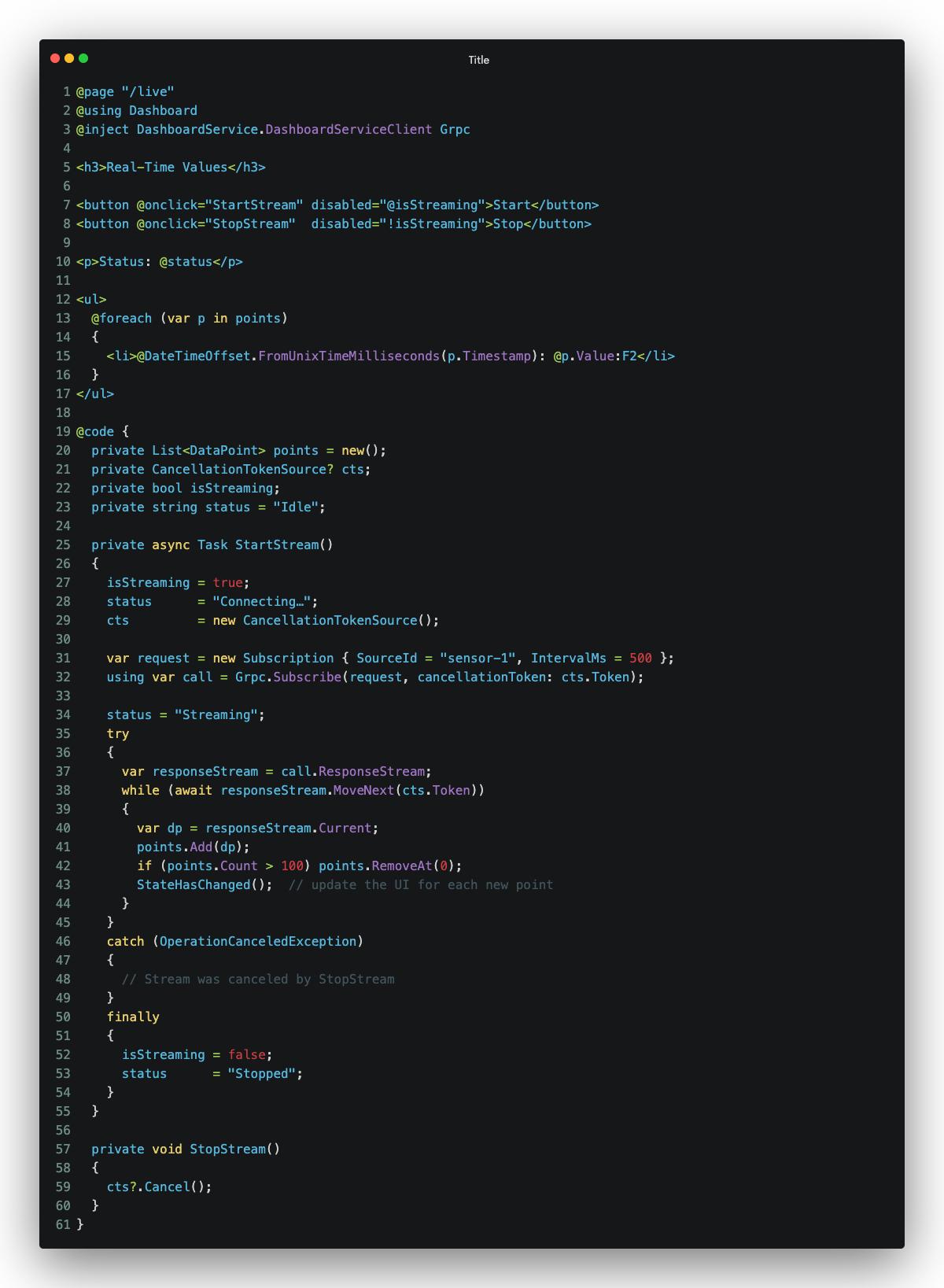 DashboardApp/Components/Pages/LiveData.razor file