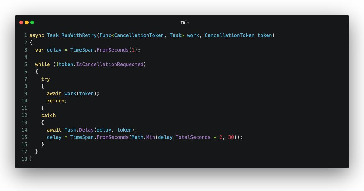 Exponential back-off