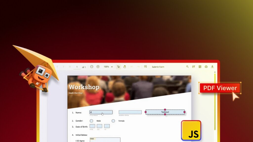 How to Create Interactive Fillable PDF Forms Using JavaScript PDF Viewer