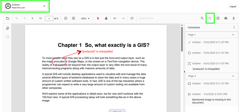Editing disabled for other users’ annotations