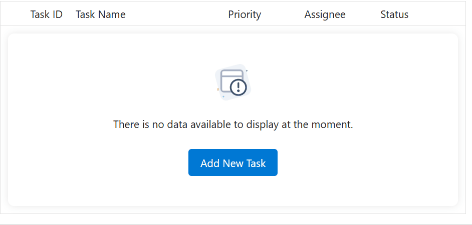 Customized empty record message in Blazor TreeGrid