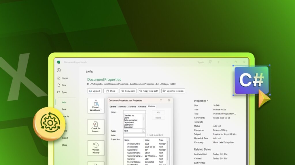 How to Add Excel Metadata using C# for Smart Document Management