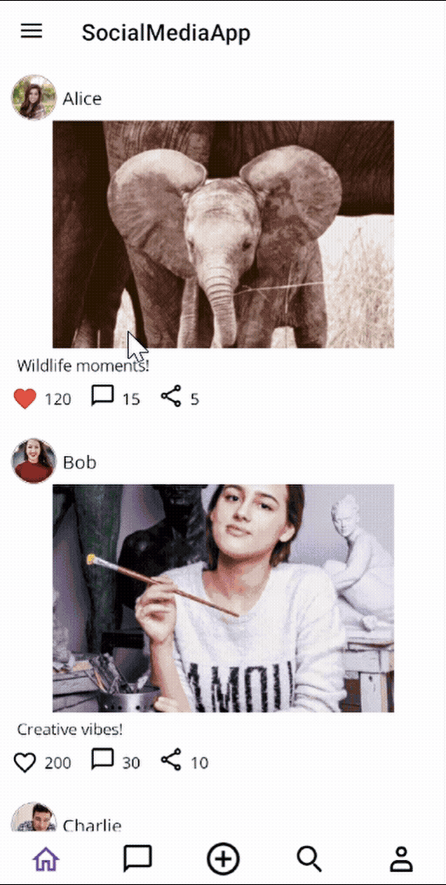 .NET MAUI social media app