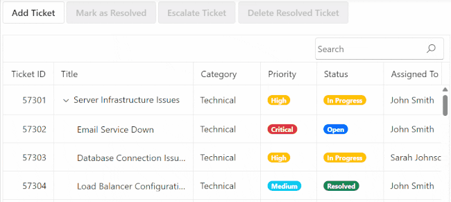 Real-time updates in Blazor TreeGrid