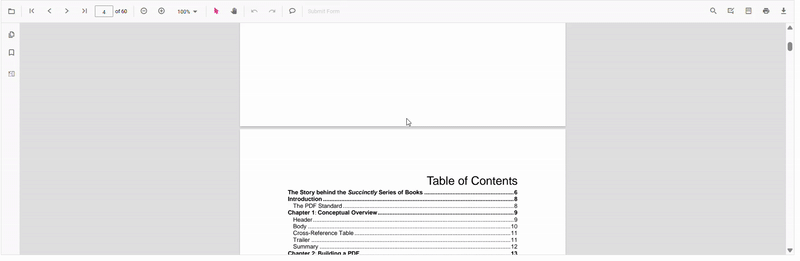 Organize Pages dialog showing draggable page thumbnails with add, delete, and reorder controls
