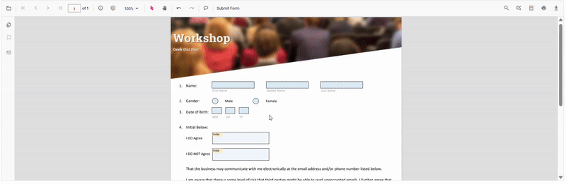 Signing handwritten Signature with JavaScript PDF Viewer