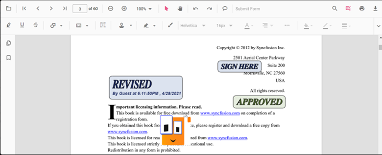 Stamp annotation in PDFs 