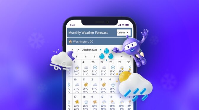 Visualize Monthly Weather Forecasts with .NET MAUI Scheduler