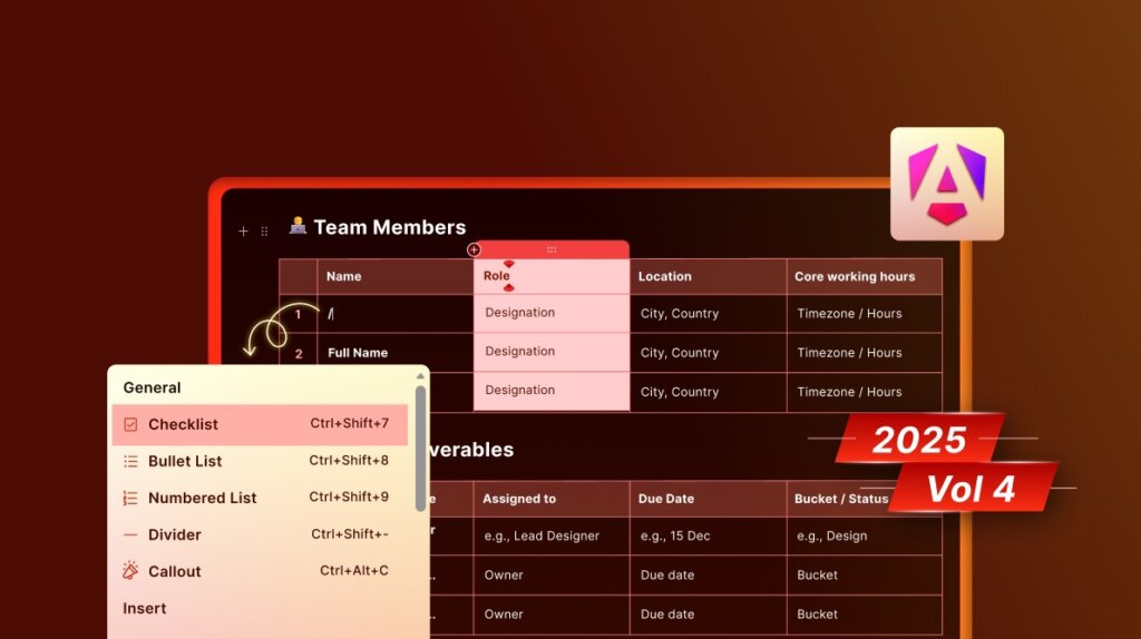 Angular Block Editor Now Supports Table Blocks in 2025 Volume 4