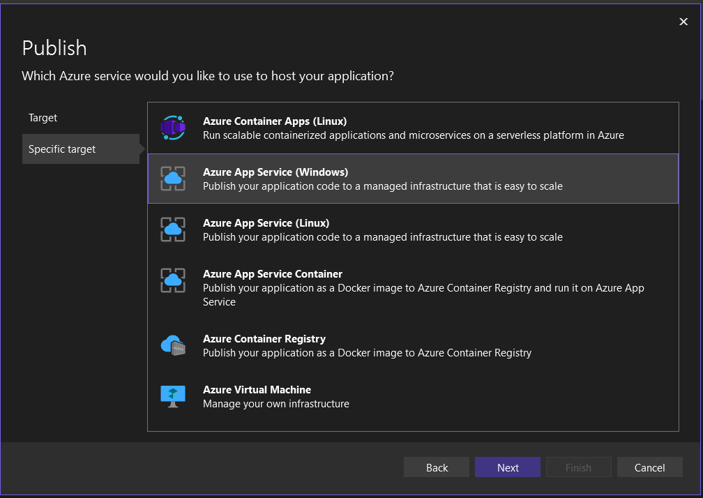 Choosing the specific target