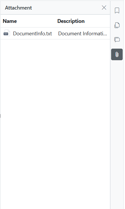File attachment panel UI