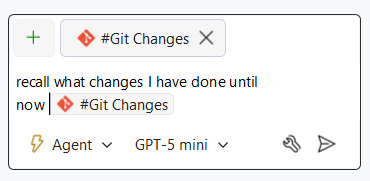 Git context in Copilot