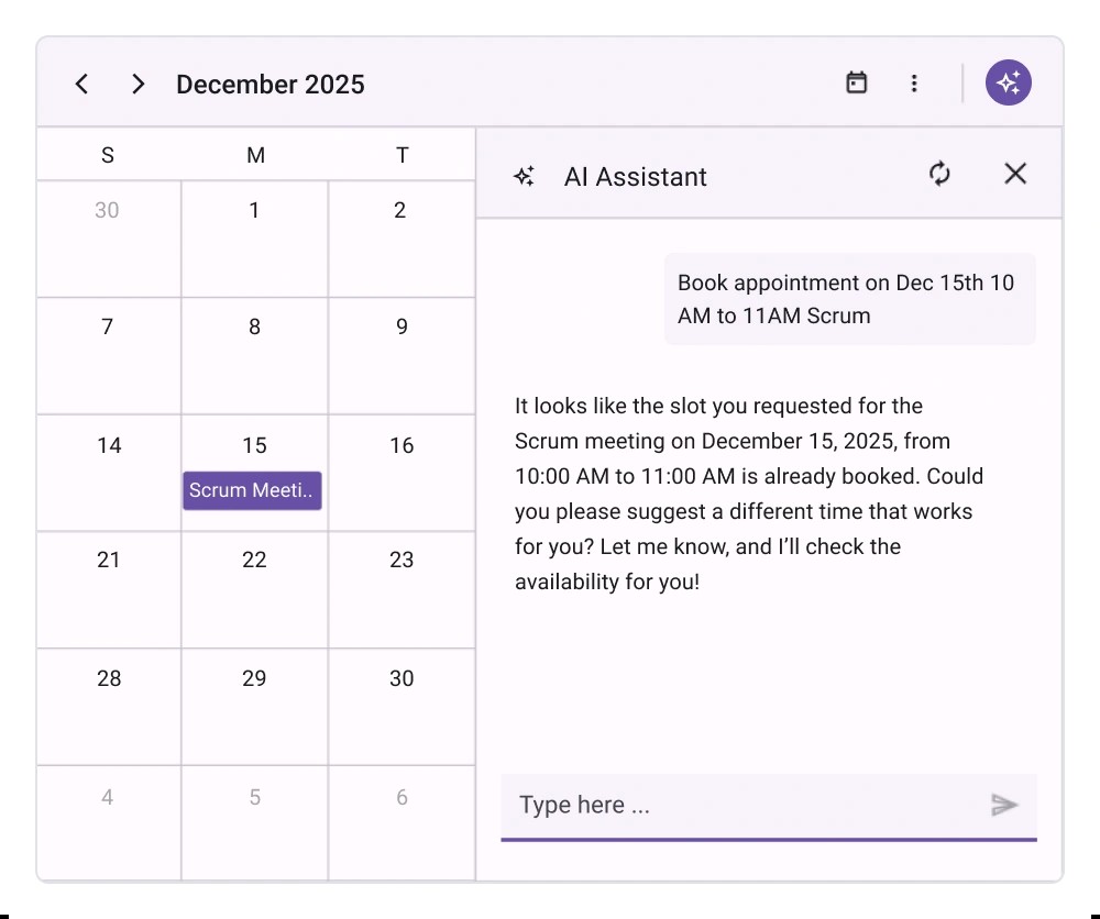 .NET MAUI Smart Scheduler conflict detection