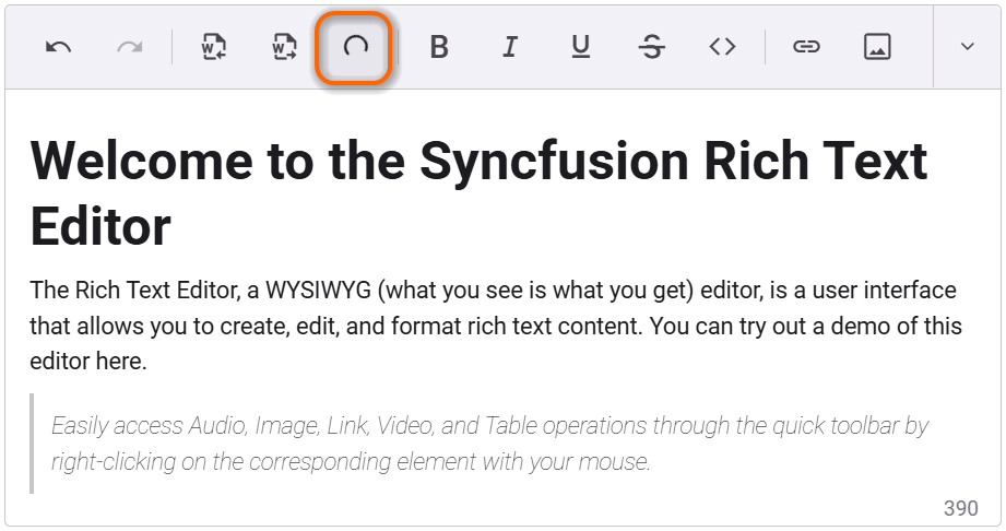 Export button with progress indicator