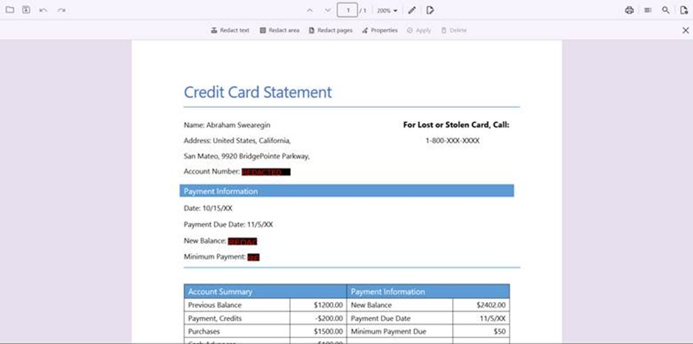 Redaction Support in MAUI PDF Viewer