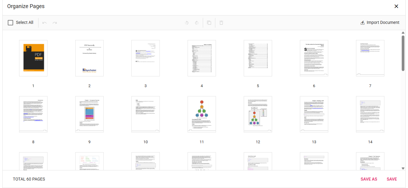 Seamless PDF editing and page organization in React